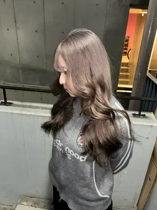 ロング カラー エフェクトブリーチ／ レイヤーカット／翔のヘアスタイル