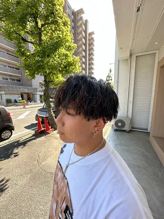 ショート パーマ メンズパーマ 宮本礼慈のヘアスタイル