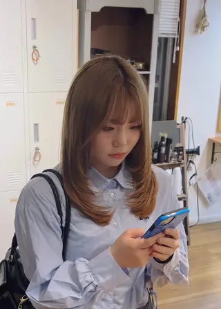 セミロング 💎レイヤー×顔周り カット💎杉原のヘアスタイル