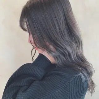 セミロング カラー ブリーチ/アレンジ 天満/chihiroのヘアスタイル