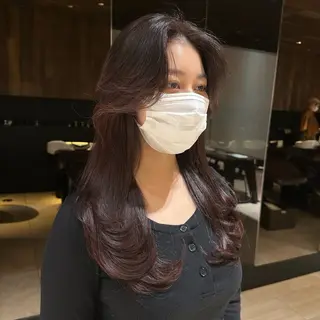 ロング カラー レイヤー/顔周り /透明感🩶高橋大のヘアスタイル