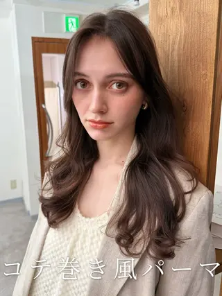 ロング パーマ 韓国風パーマ/ヘア セット/店長みづきのヘアスタイル