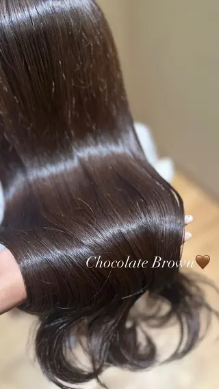 ロング カラー Minori🤎 ナチュラル韓国ヘアのヘアスタイル