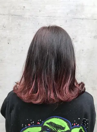 ミディアム カラー a-o横浜所属・色落ちまでキレイに！ ！女性サロンのヘアスタイル