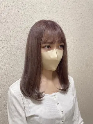 ミディアム カラー 梅田美容室 山崎海波のヘアスタイル