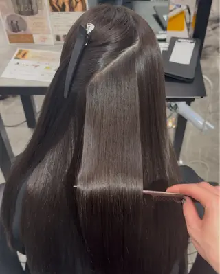 ロング りきと🦋河原町 縮毛矯正/艶カラーのヘアスタイル