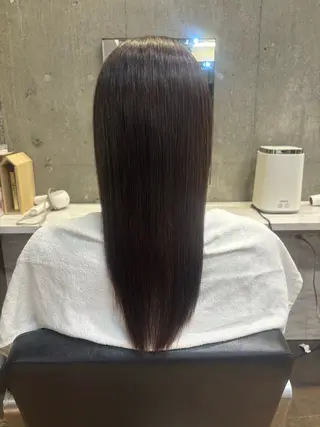 セミロング パーマ うるつやストレート パーマ🫧ちひろ🫧のヘアスタイル