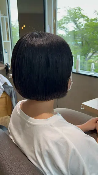 ミディアム amiehairroom所属・むらたナチュラルパー マ🌀透明感カラーのヘアスタイル