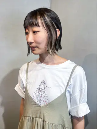 ショート カラー Aya/四条烏丸/ インナーカラーのヘアスタイル