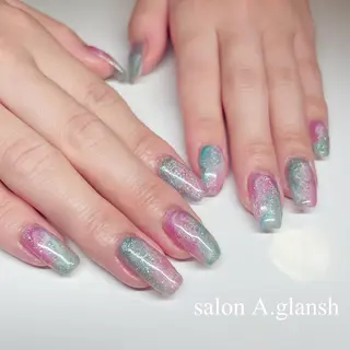 ネイル salon A.glansh所属・肌質改善salon♪ 効果がわかる♪南森町のネイルデザイン