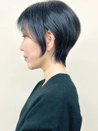 ショート 小顔ボブ/お悩み解決 /ボブパーマ/とういのヘアスタイル