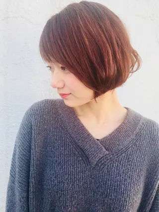 ショート カラー ヘアアレンジ Hair＆ＭakeEPIC所属・hair &make EPICRUMIのヘアスタイル