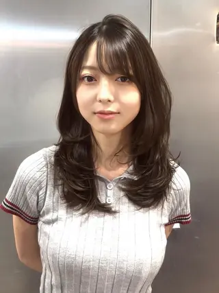 セミロング 表参道/レイヤー/ ABU🐦‍🔥のヘアスタイル