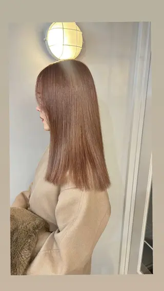 ロング カラー nacoハイトーン ベージュ🎀のヘアスタイル