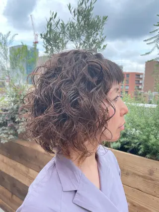 パーマ 【店長】ショート 似合わせ🦩相羽里美のヘアスタイル