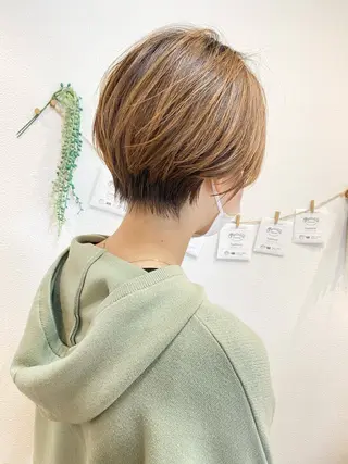 ショート カラー ショート、ボブ シマダマサトのヘアスタイル