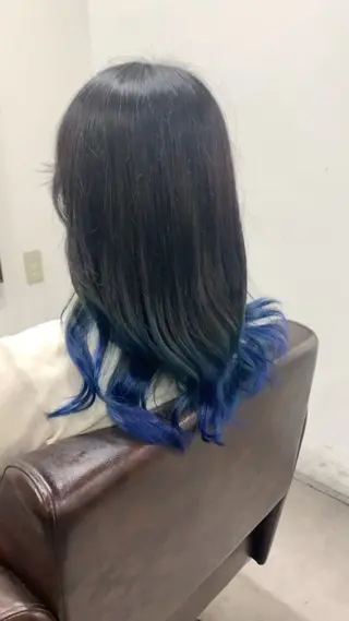 セミロング カラー 中本 達也のヘアスタイル