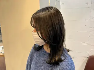 ミディアム カラー うるツヤハイトーン✨ /西川郁巳のヘアスタイル