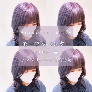 ロング カラー ヘアアレンジ 𝘳𝘺𝘰𝘬𝘢 髪質改善／ブリーチのヘアスタイル