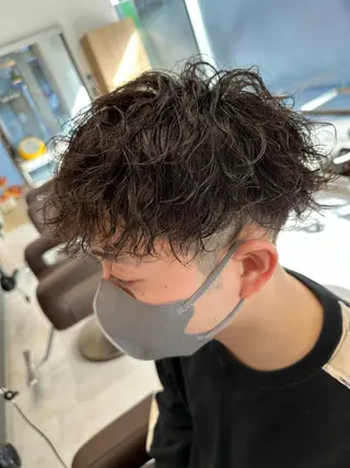 ショート パーマ メンズ 💈メンズ特化 美容師サキ💈のヘアスタイル