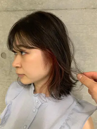 セミロング カラー メンズ THE./ブリーチ 透感カラー/髪質改善のヘアスタイル