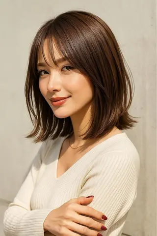 ミディアム カラー さく/髪質改善× 縮毛矯正/町田のヘアスタイル