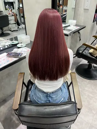 セミロング 濱川響太レディース カットモデルのヘアスタイル