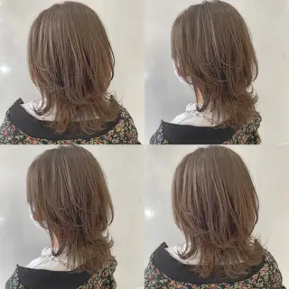 セミロング カラー 美容室 HAKUAのヘアスタイル