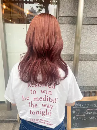 セミロング カラー 高橋 みく/ minim 暖色のヘアスタイル