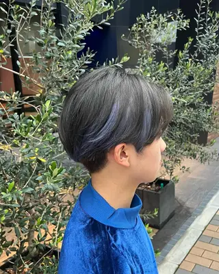 カラー パーマ メンズ ハイトーン/パーマ 特化平田のヘアスタイル