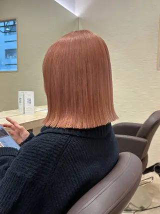 ミディアム カラー ブリーチ/レイヤー/ ボブ/atsumiのヘアスタイル