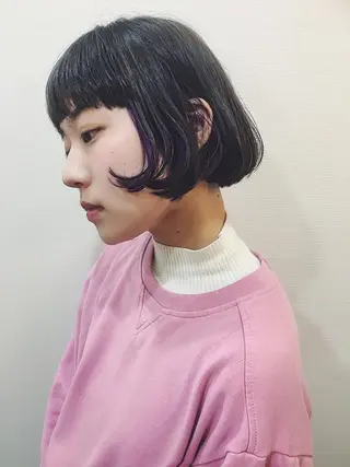 ミディアム カラー レイヤーカット/ パーマ/鎌田実奈歩のヘアスタイル