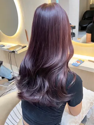 ロング ❤️ブリーチなし💚 ダブルカラー平野実花のヘアスタイル