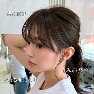 セミロング 似合わせレイヤー/ 透明感カラーのヘアスタイル