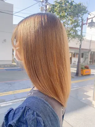 ミディアム カラー ヘアアレンジ 加藤 瑠美のヘアスタイル