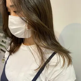 セミロング カラー silo所属・silo MOKA 顔周りカット🦦のヘアスタイル