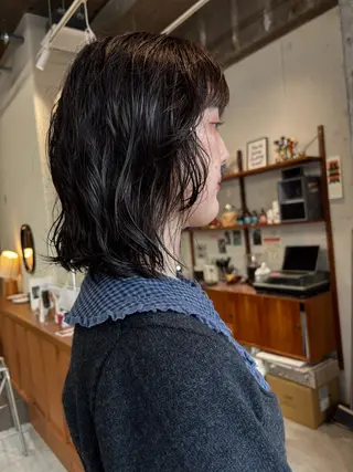 カラー パーマ 永田 愛莉のヘアスタイル