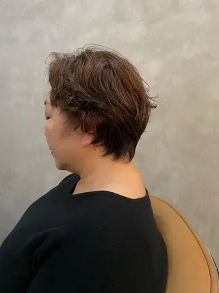ショート 🍁ロングパーマ.ニ ュアンス🍁陸来のヘアスタイル