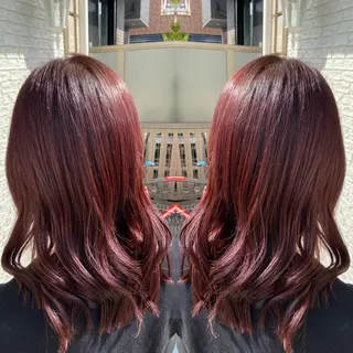 ミディアム カラー 🪼高評価🪼 💎柴崎の藤咲💎のヘアスタイル