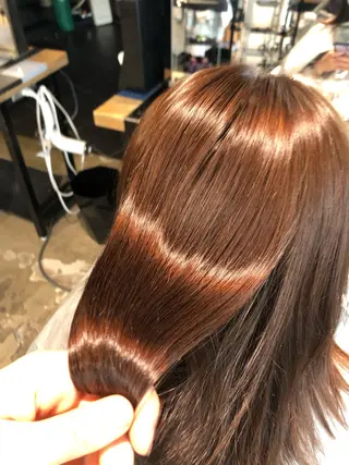 セミロング カラー ヘアアレンジ 【柔らか透明感✨/ 似合せ前髪】大石葉月のヘアスタイル