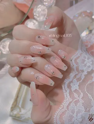 ネイル 23時まで❤︎韓国、 ワンホンネイルのネイルデザイン