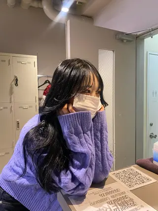 ミディアム カラー 韓国/トレンド レイヤー【101】のヘアスタイル