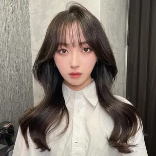 ロング レイヤー／顔周り 韓国ヘア森田和貴のヘアスタイル