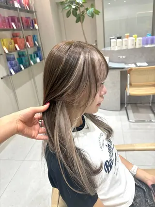 セミロング カラー バレイヤージュ/ヘア アレンジ/shionのヘアスタイル