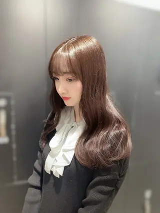 ロング 髪質改善♡ 保坂汐音のヘアスタイル