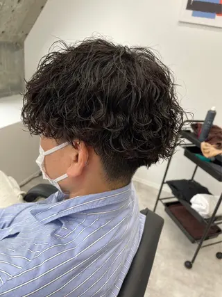 ショート パーマ メンズ メンズパーマ/新潟/ 万代/高橋悠叶のヘアスタイル