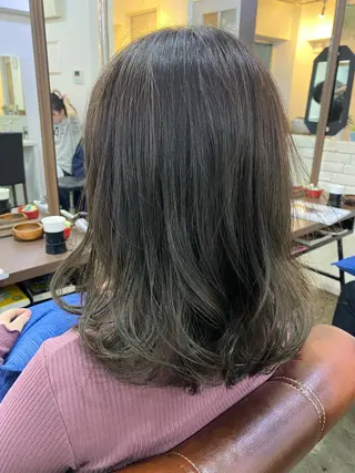 セミロング カラー ヘアアレンジ 【艶髪×韓国風】 毛流れ職人 RYOのヘアスタイル