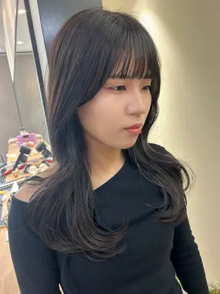 ロング カラー hub hair レイヤー/透明感のヘアスタイル