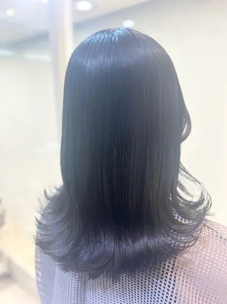 ミディアム カラー 髪質改善/縮毛矯正 ササキナツミのヘアスタイル