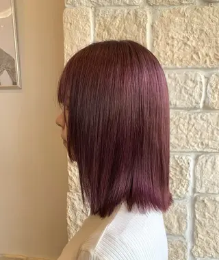 ミディアム カラー Lamp 柏 山口 か乃 ブリーチカラーのヘアスタイル